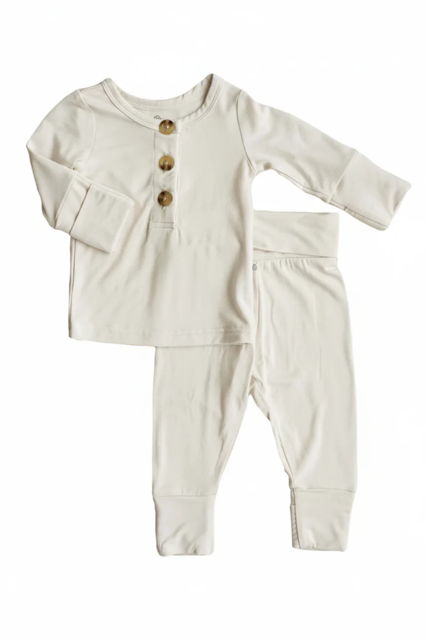 2pc Bamboo Button Top & Bottom - Image 3