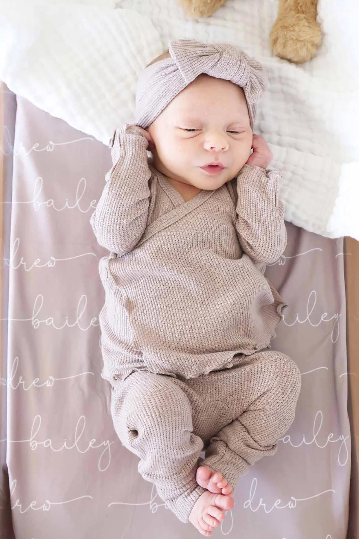 2pc Waffle Crossover Top & Bottom | Mocha - Image 4
