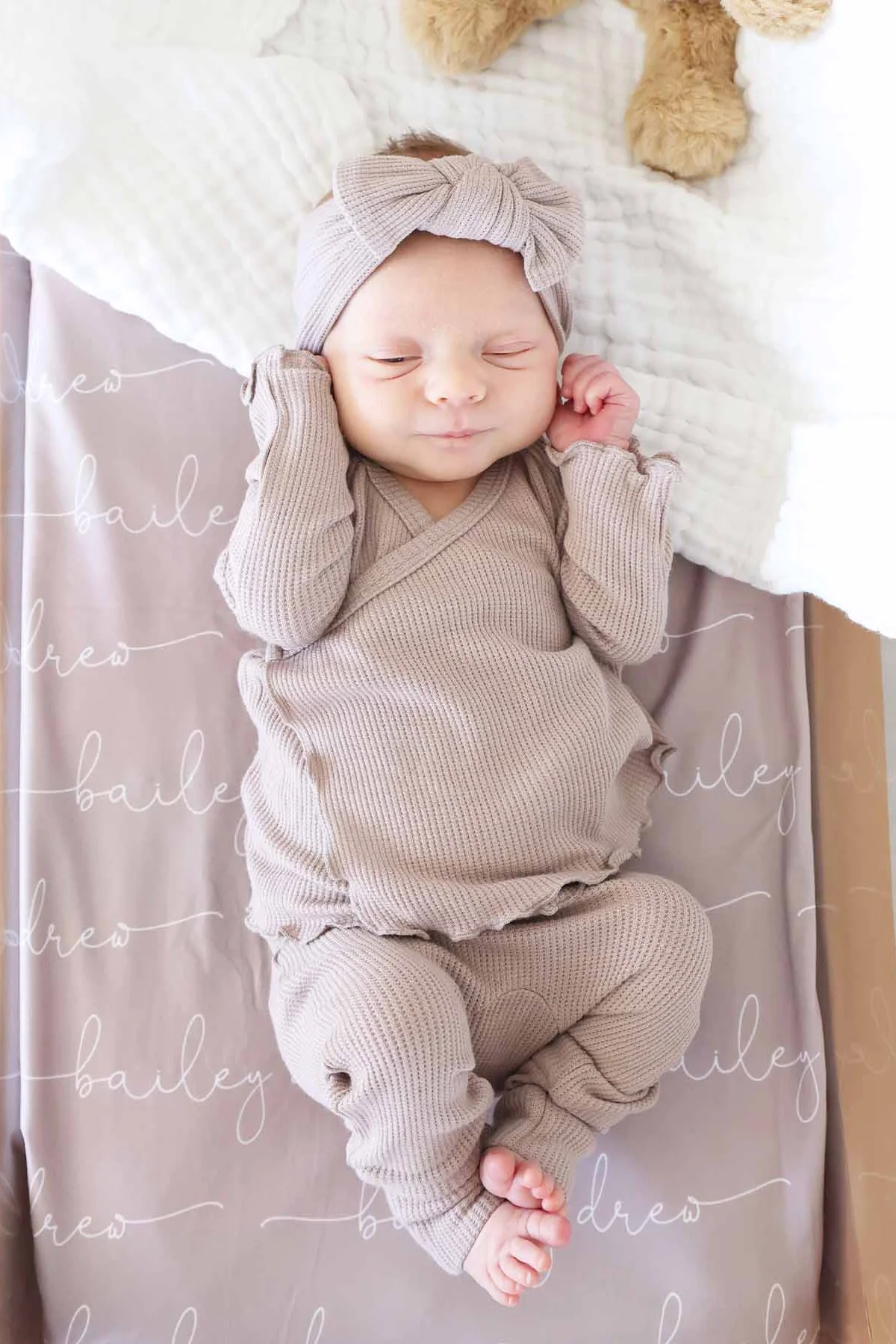 2pc Waffle Crossover Top & Bottom | Mocha - Image 6