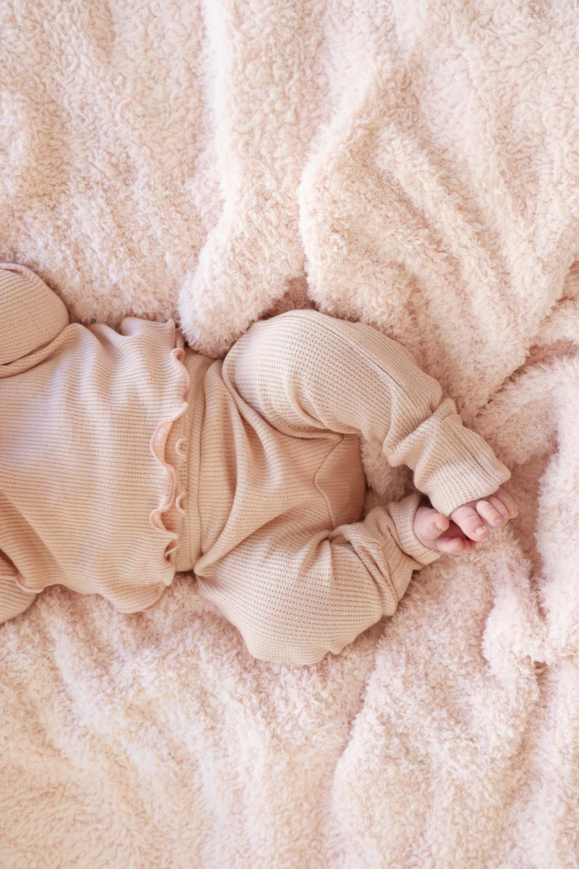 2pc Waffle Crossover Top & Bottom | Pink Fawn - Image 3