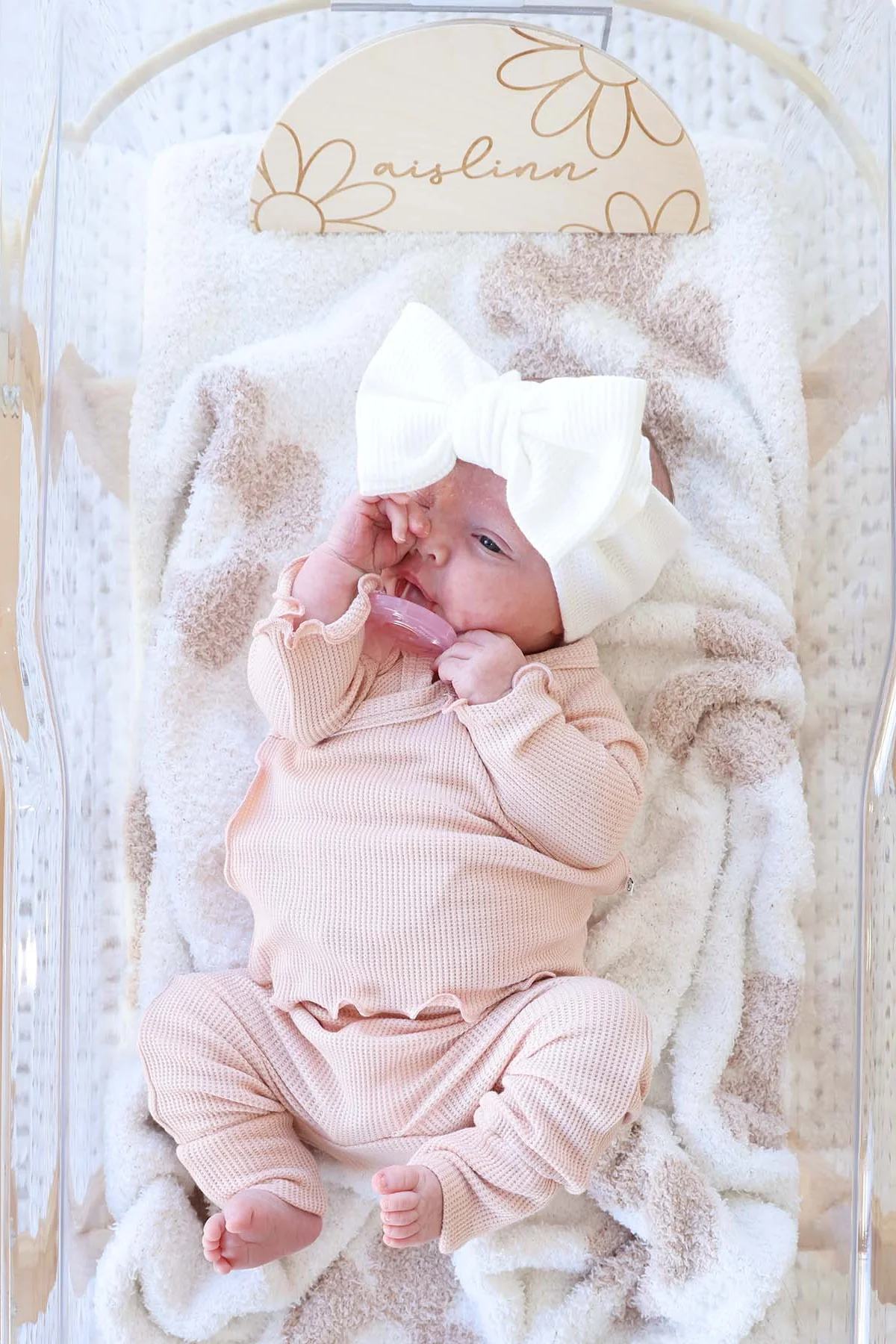 2pc Waffle Crossover Top & Bottom | Pink Fawn - Image 5