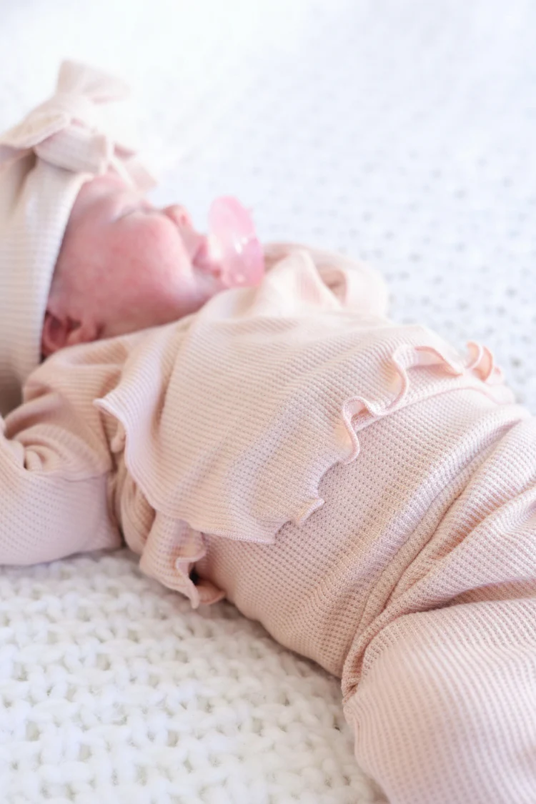 2pc Waffle Crossover Top & Bottom | Pink Fawn - Image 6