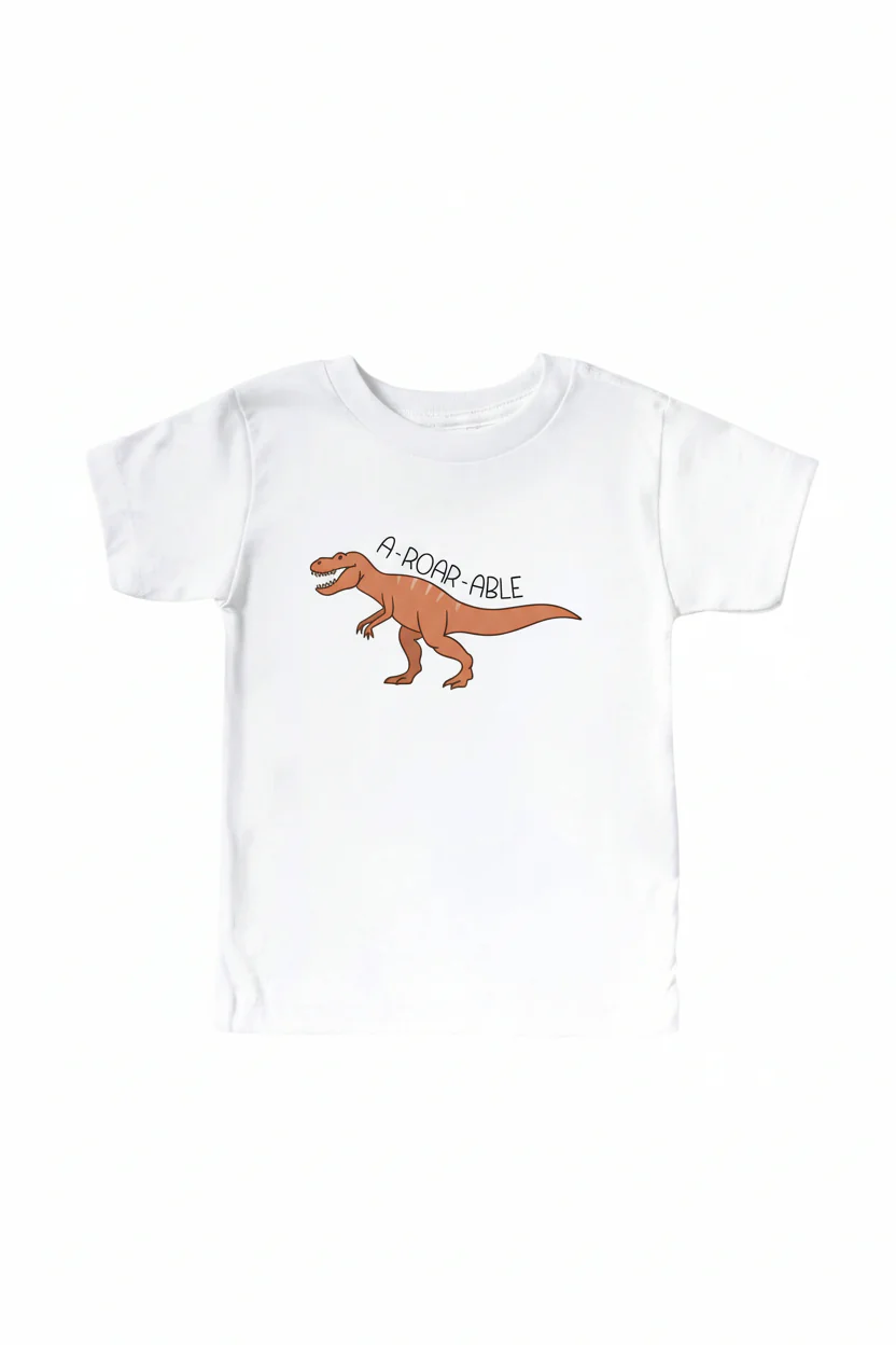 A-Roar-Able Kids Graphic Tee | White - Image 2