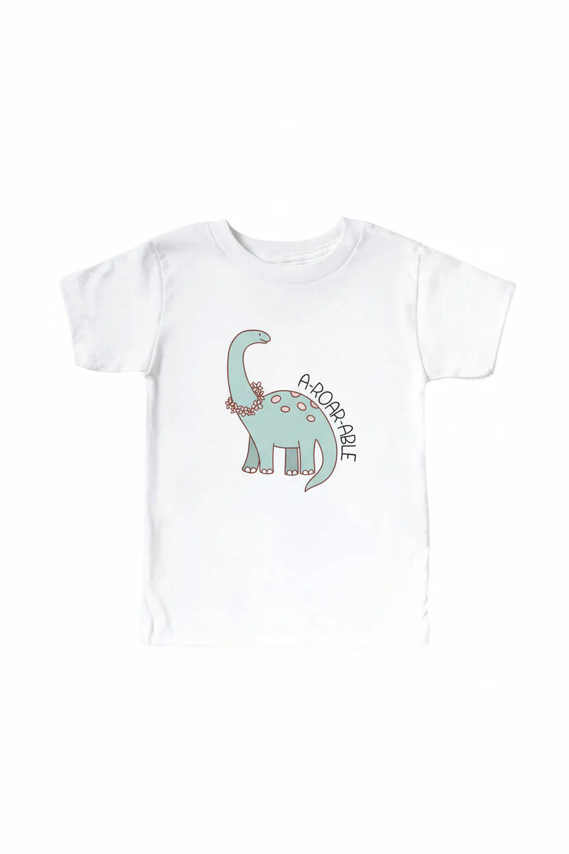 A-Roar-Able Kids Graphic Tee | White - Image 3