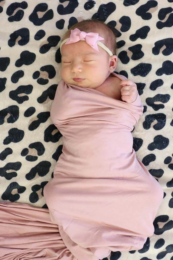 All Solid Bamboo Knit Swaddle Blankets - Image 3