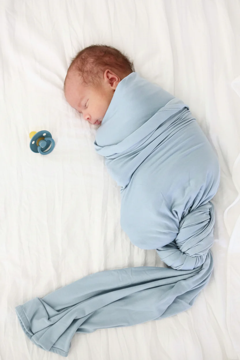 All Solid Bamboo Knit Swaddle Blankets - Image 9