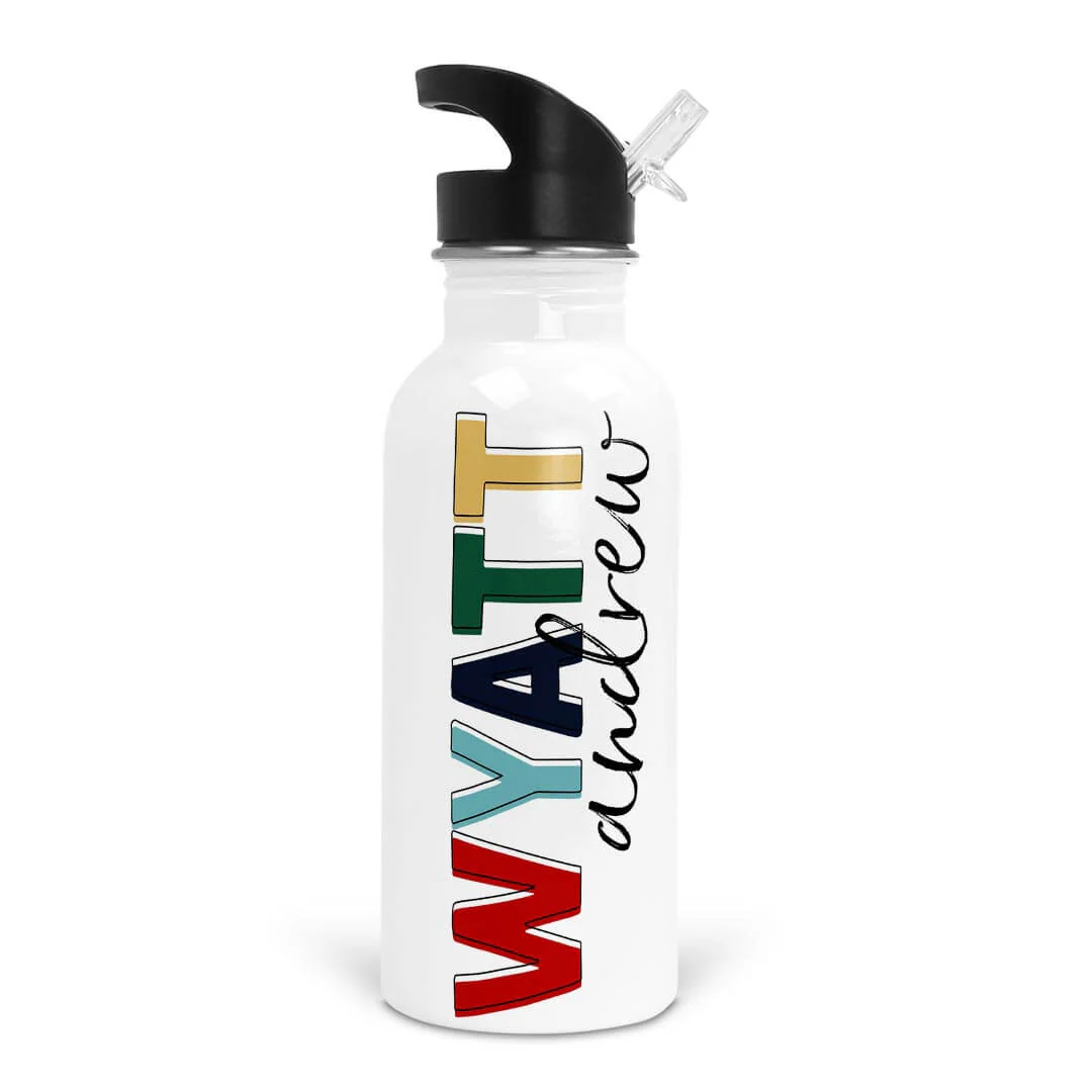 Personalized Kids Color Block Water Bottles - Image 10