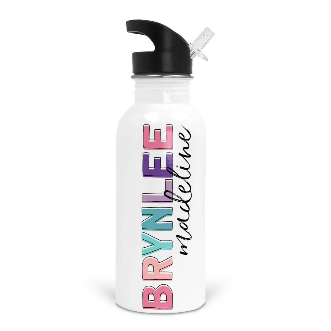 Personalized Kids Color Block Water Bottles - Image 7