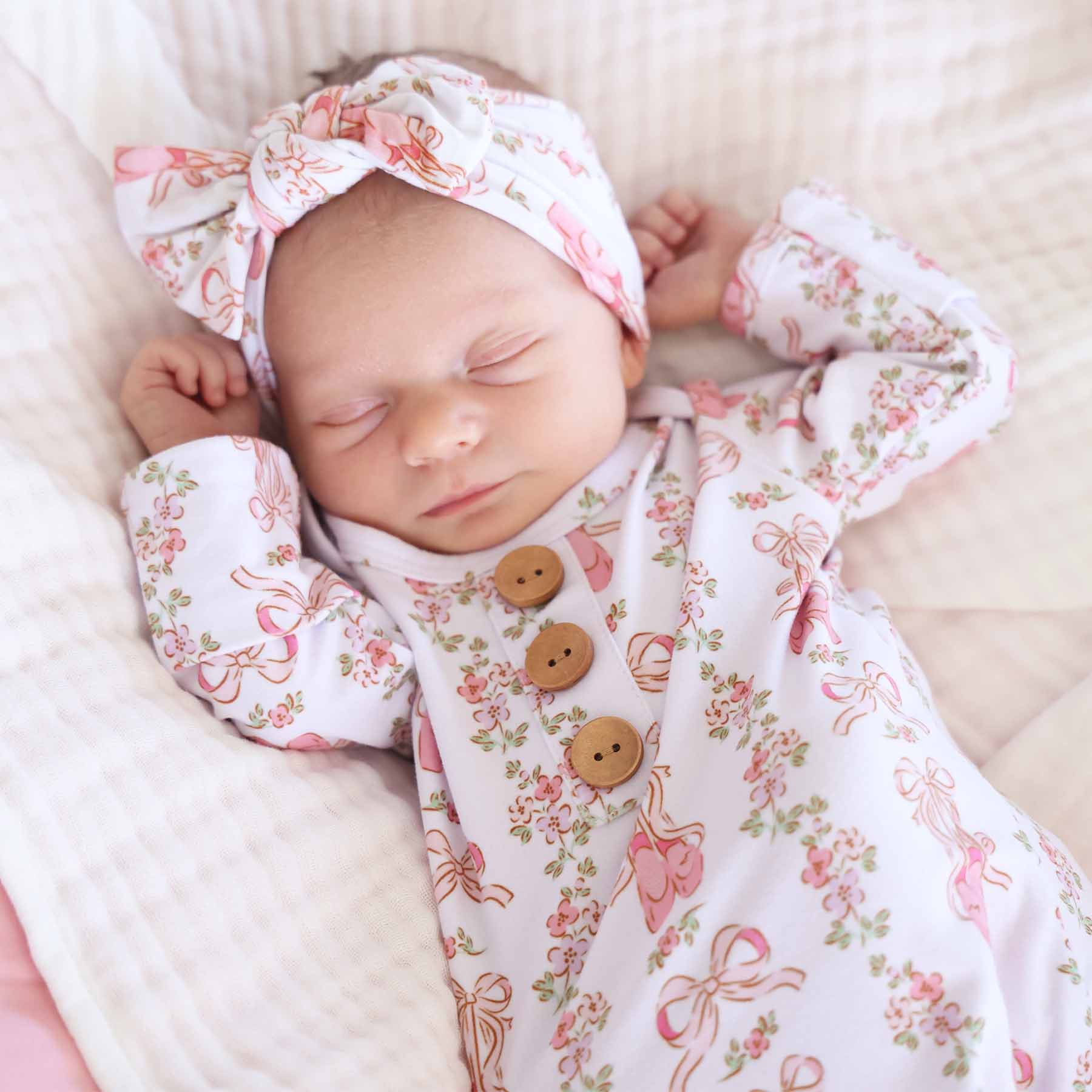 Ballet Blossoms Knit Large Bow Headwrap - Image 6