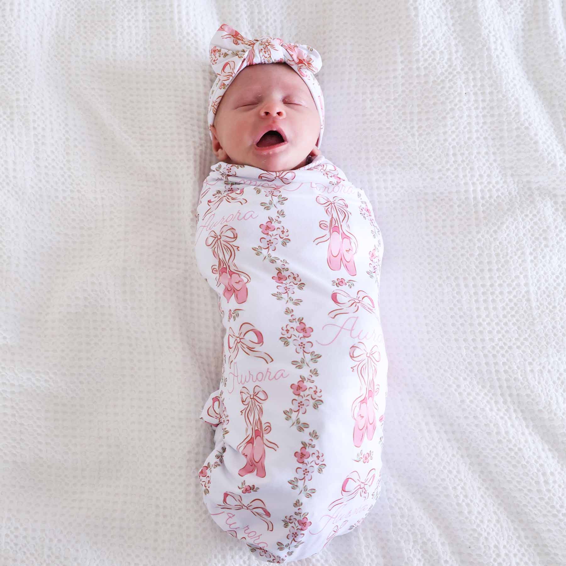 Ballet Blossoms Personalized Swaddle Blanket - Image 4