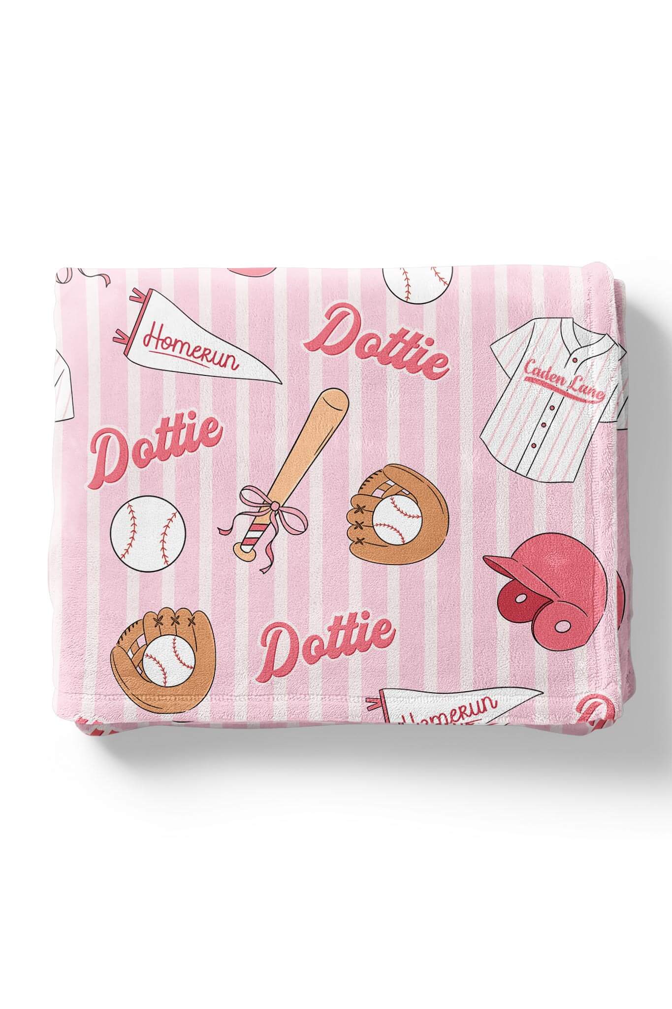 Ballpark Babes Personalized Kids Blanket - Image 2