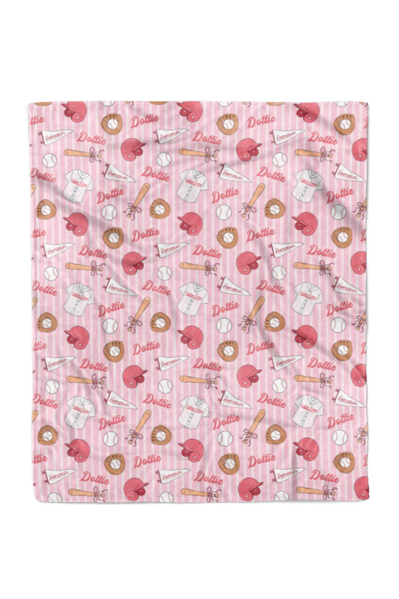 Ballpark Babes Personalized Kids Blanket - Image 5