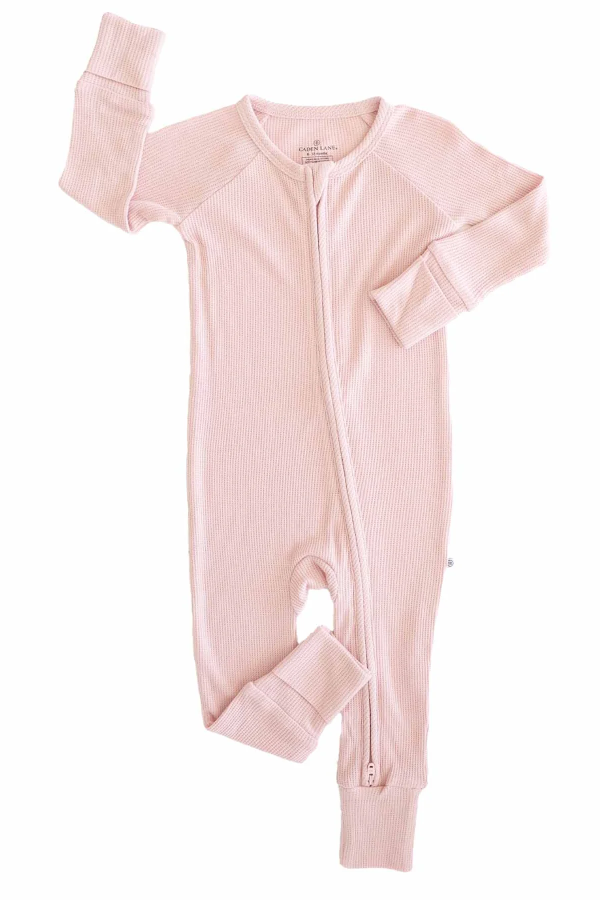 Embroidered Bamboo Waffle Convertible Zip Rompers | In Bloom - Image 22