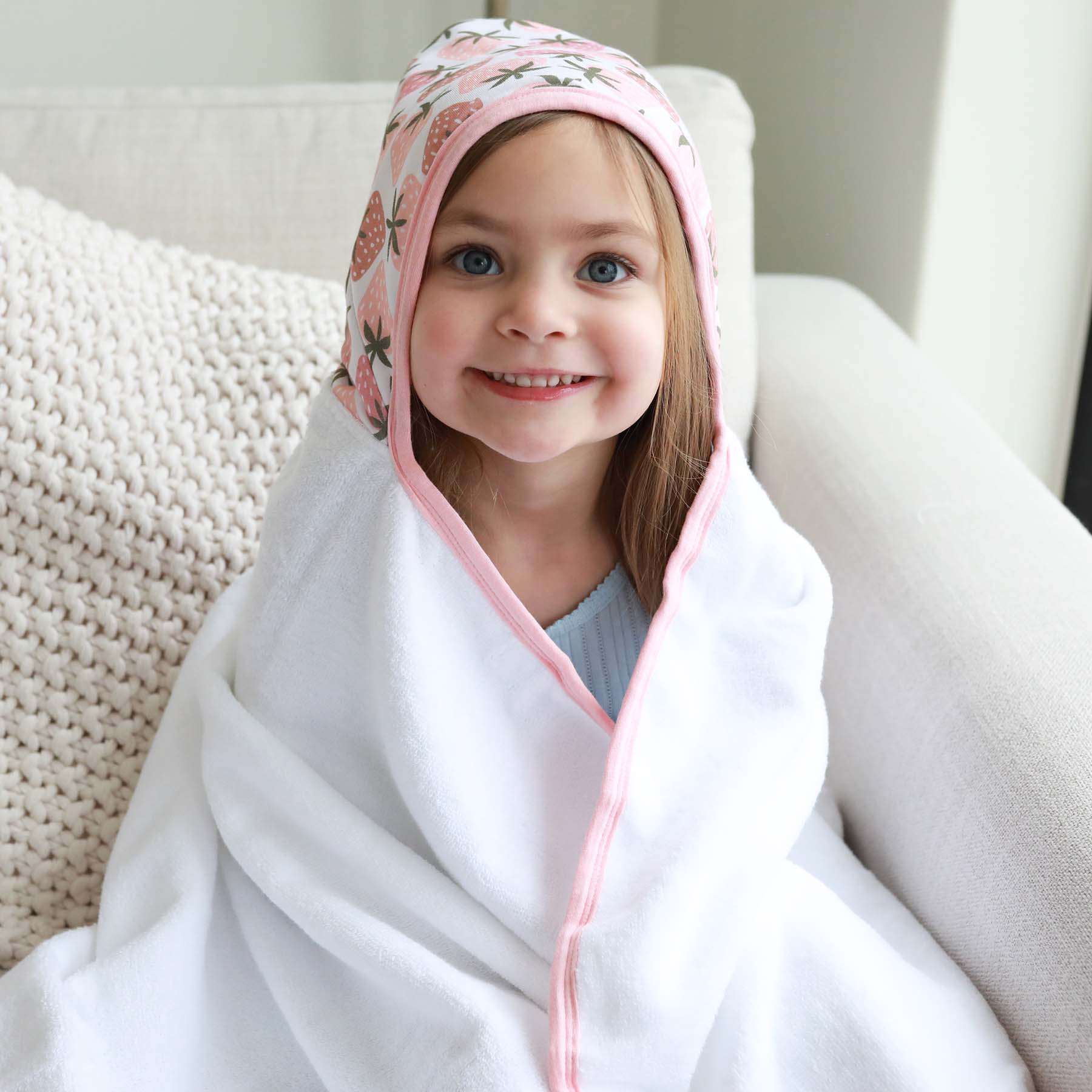 Bamboo Hooded Towel | Berry Happy - Image 5