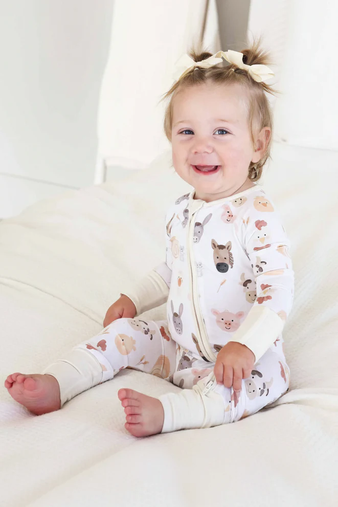 Barnyard Buddies Convertible Zip Romper