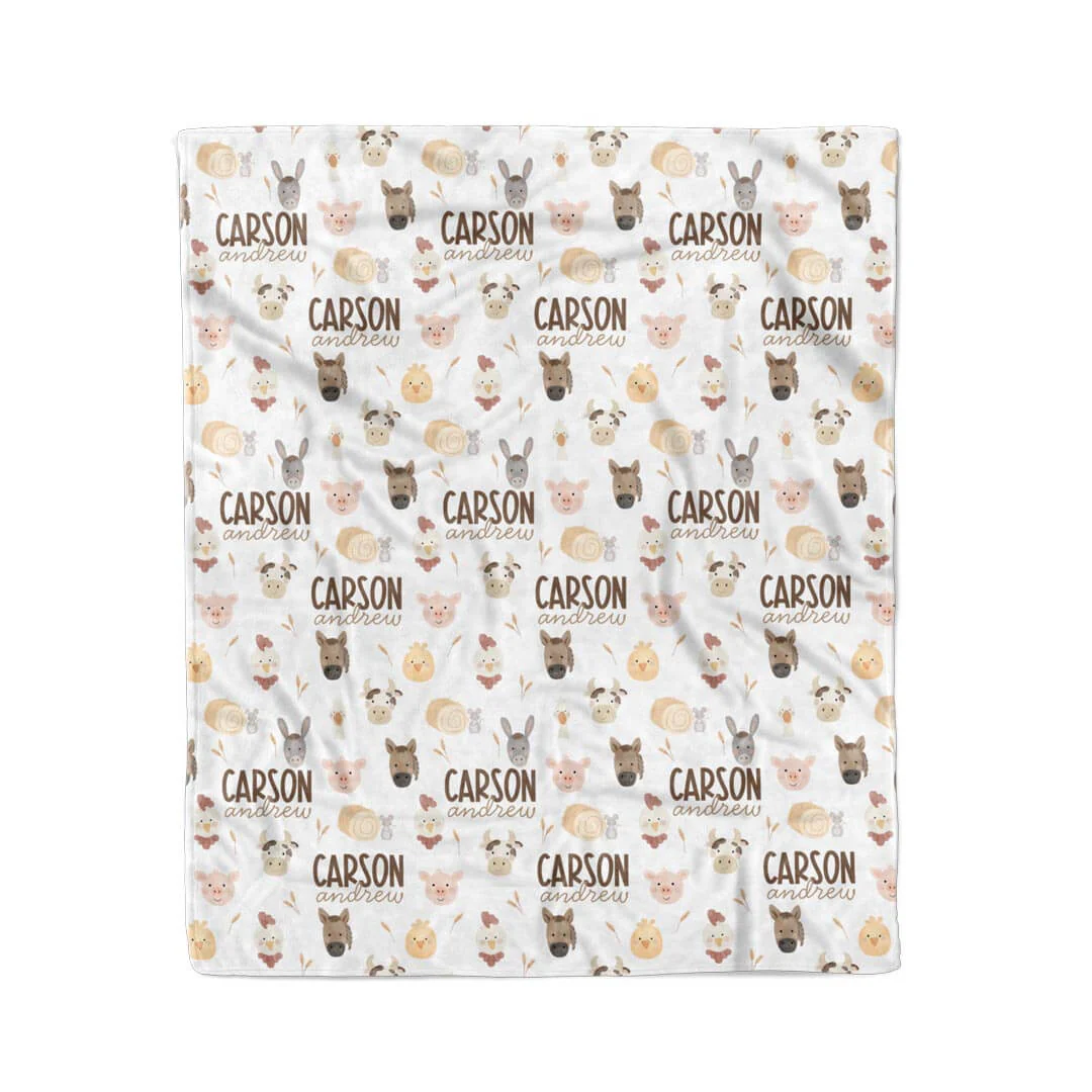 Barnyard Buddies Personalized Kids Blanket - Image 5
