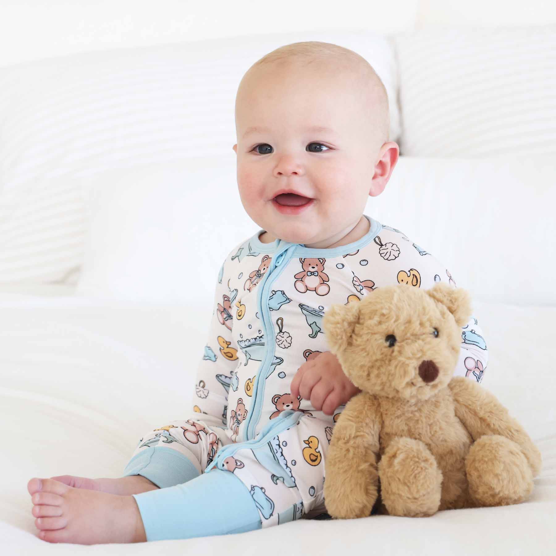 Bathtime Besties Convertible Zip Romper | Blue - Image 14