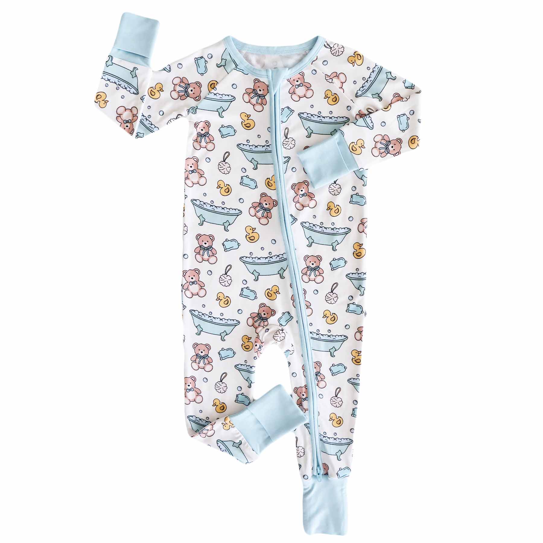 Bathtime Besties Convertible Zip Romper | Blue - Image 2