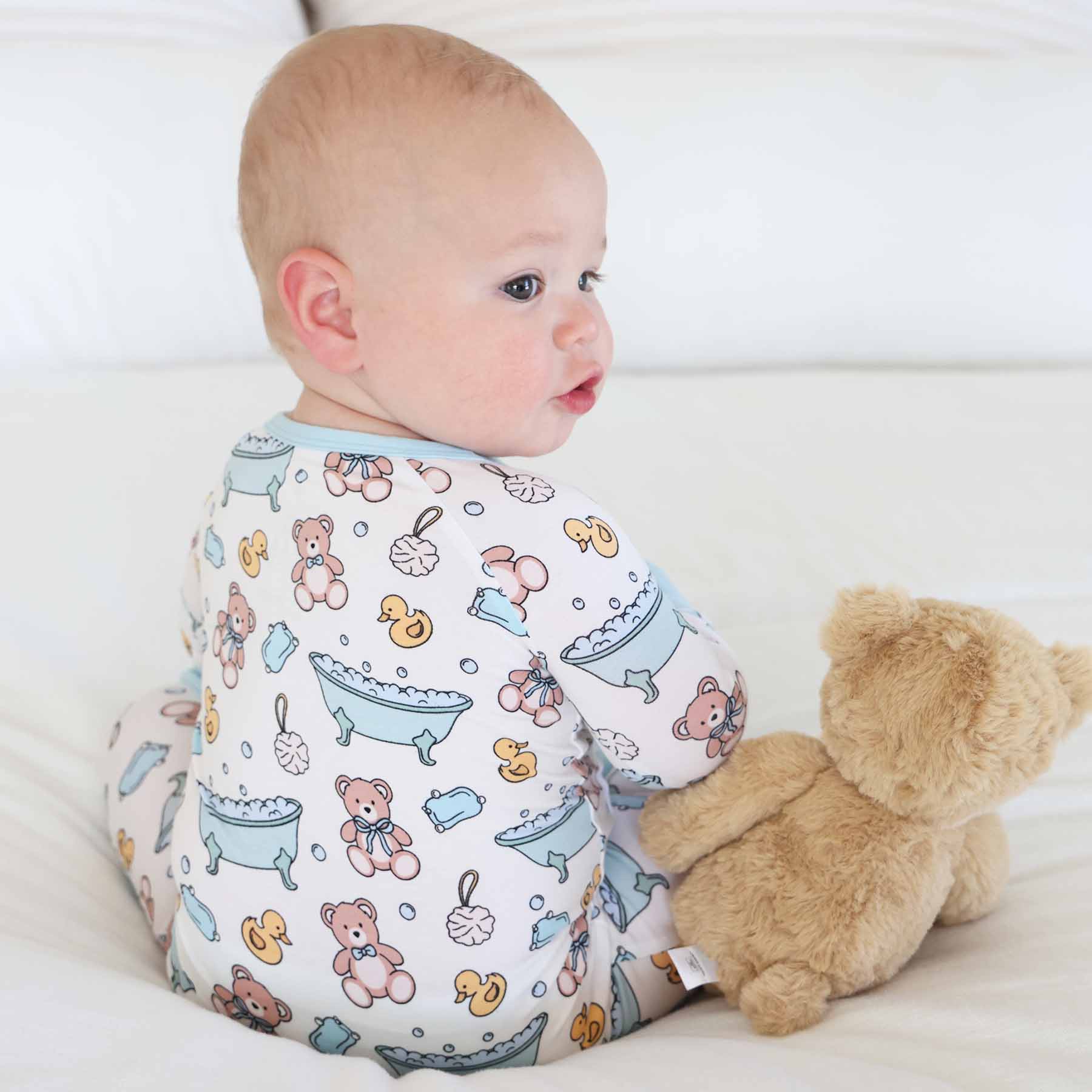Bathtime Besties Convertible Zip Romper | Blue - Image 4