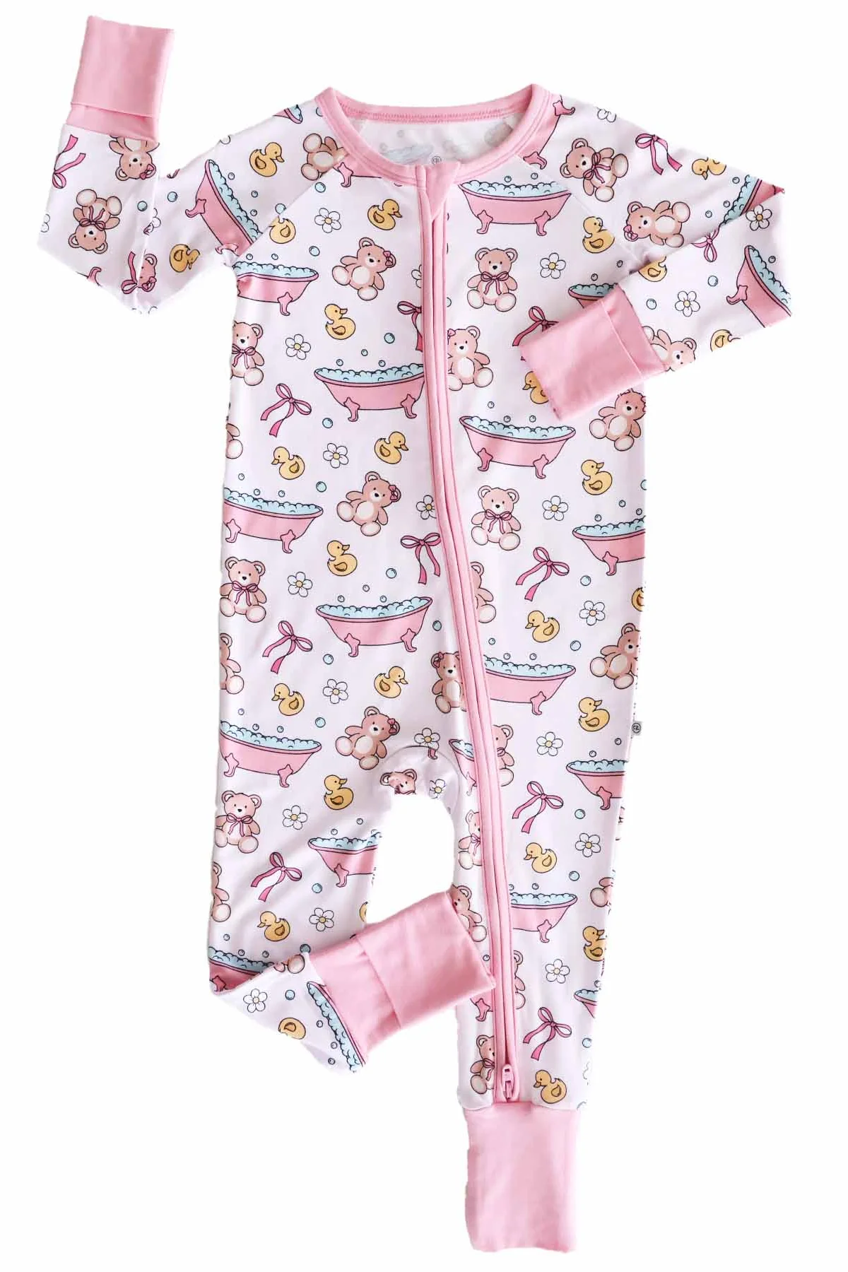 Bathtime Besties Convertible Zip Romper | Pink - Image 2