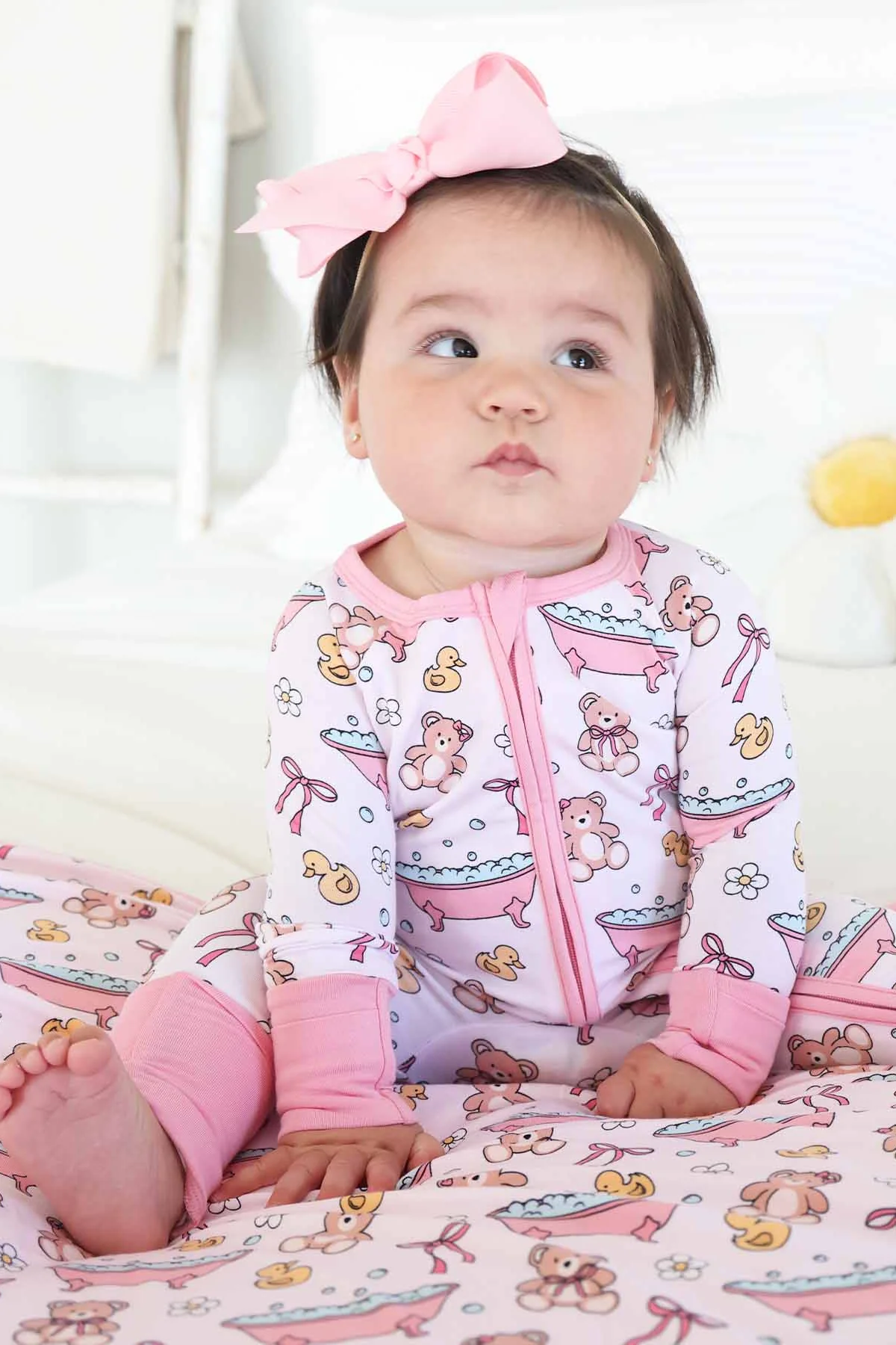Bathtime Besties Convertible Zip Romper | Pink - Image 4