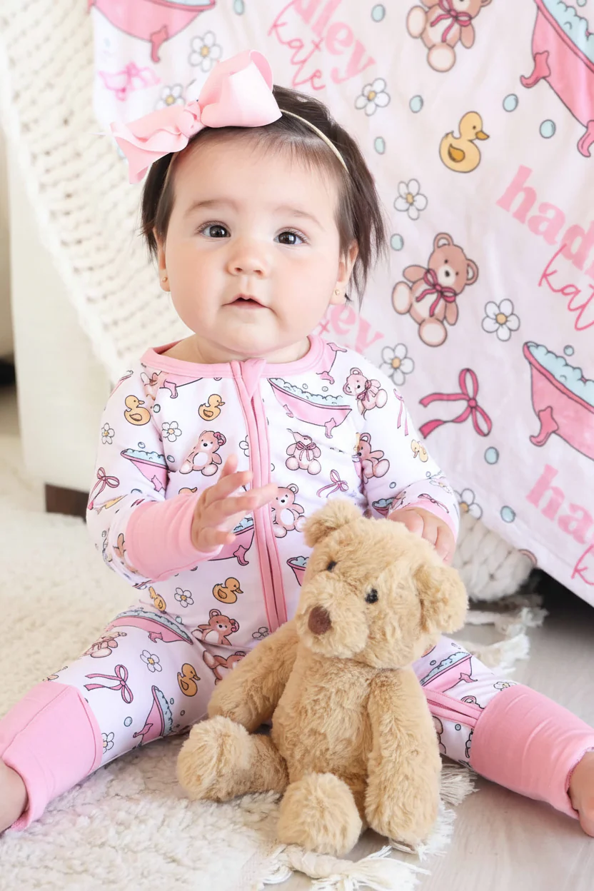 Bathtime Besties Convertible Zip Romper | Pink - Image 6