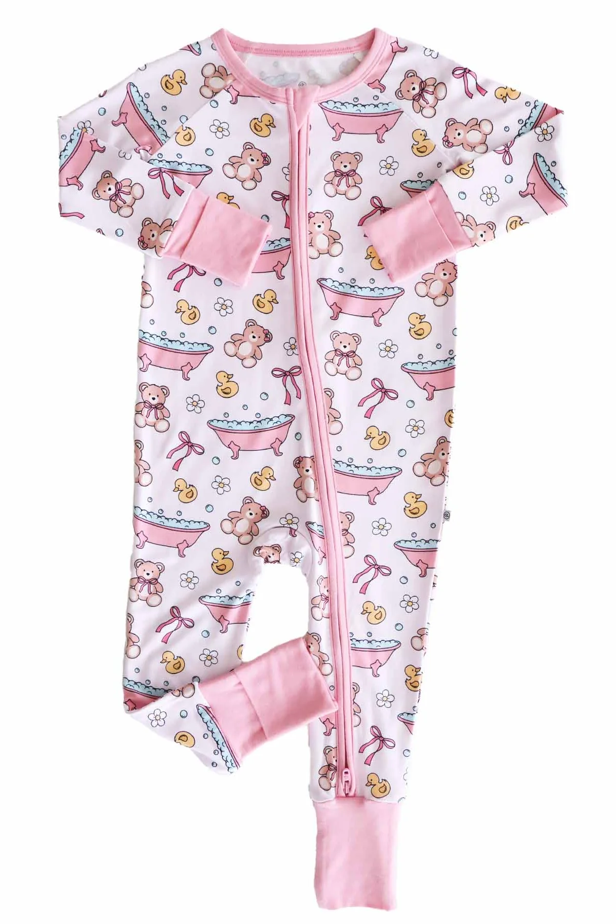Bathtime Besties Convertible Zip Romper | Pink - Image 7