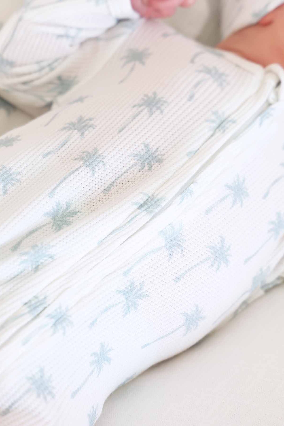 Beachy Bamboo Waffle Zipper Footies - Image 13