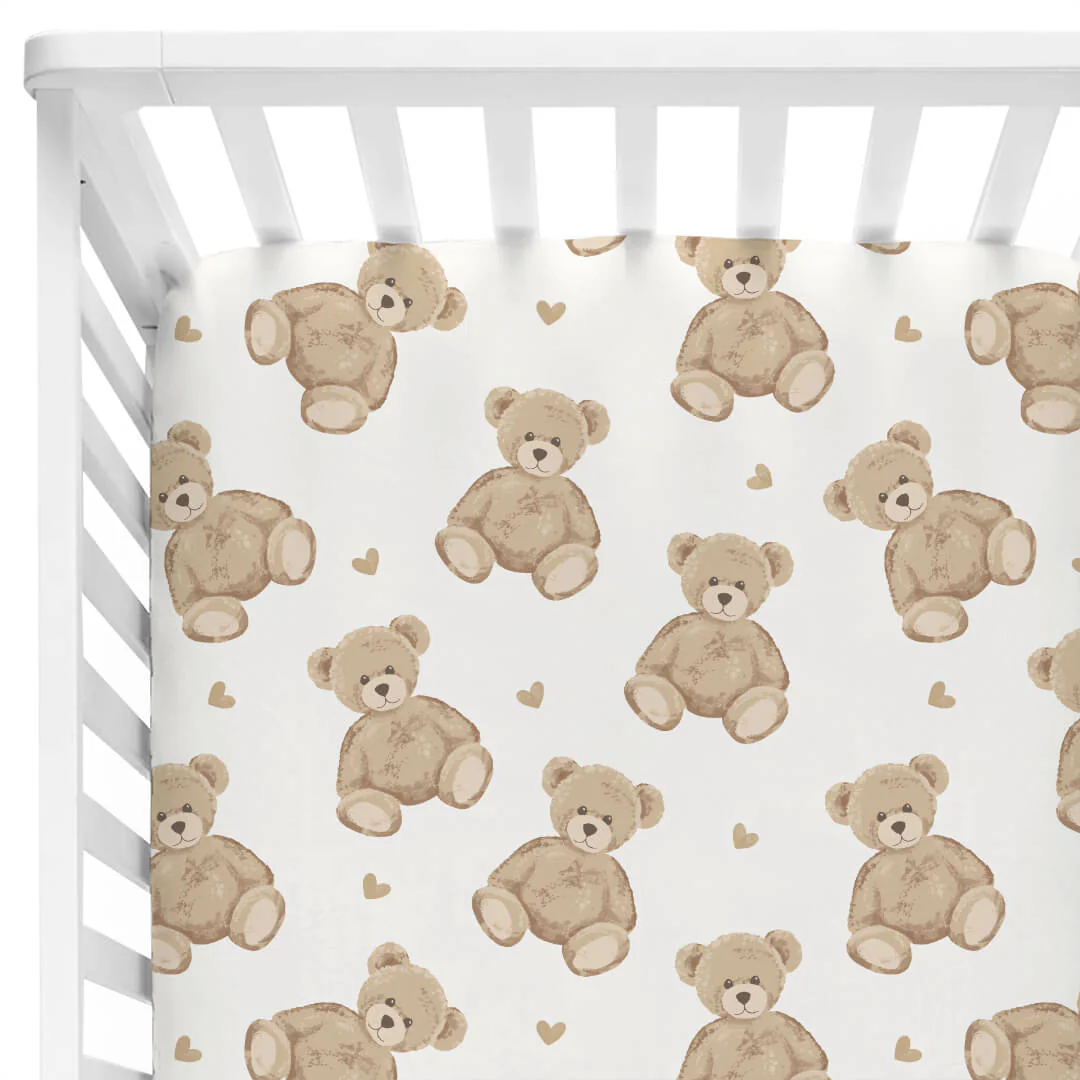 Beary Sweet Crib Sheet - Image 2