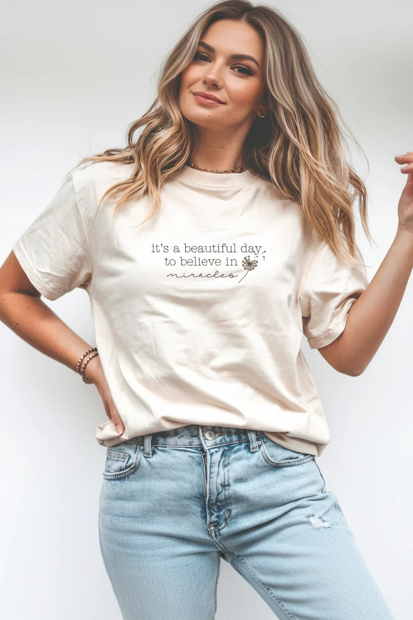 Beautiful Day For Miracles Graphic Tee | Ivory