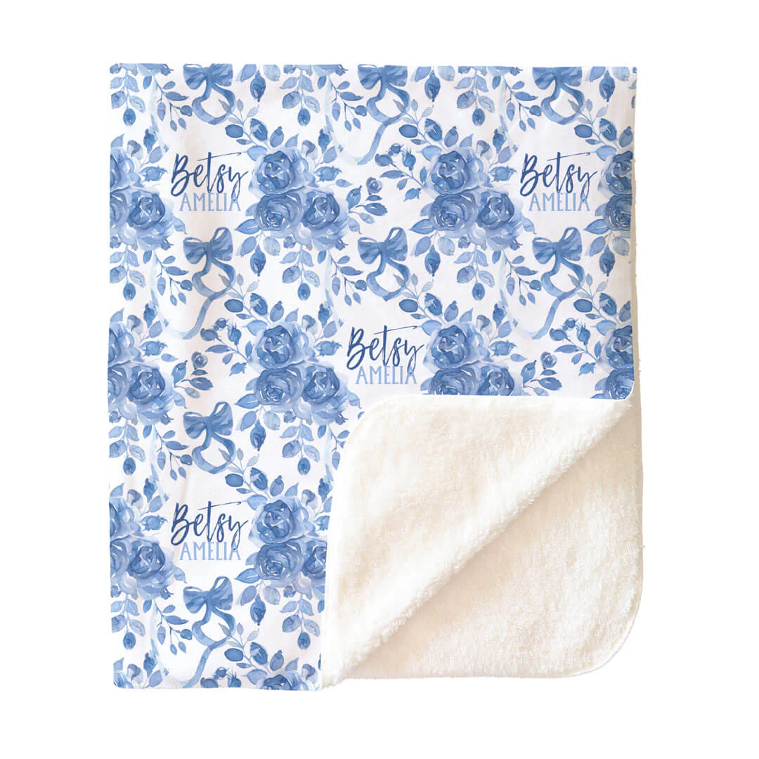 Betsy's Blooms Personalized Kids Blanket - Image 3