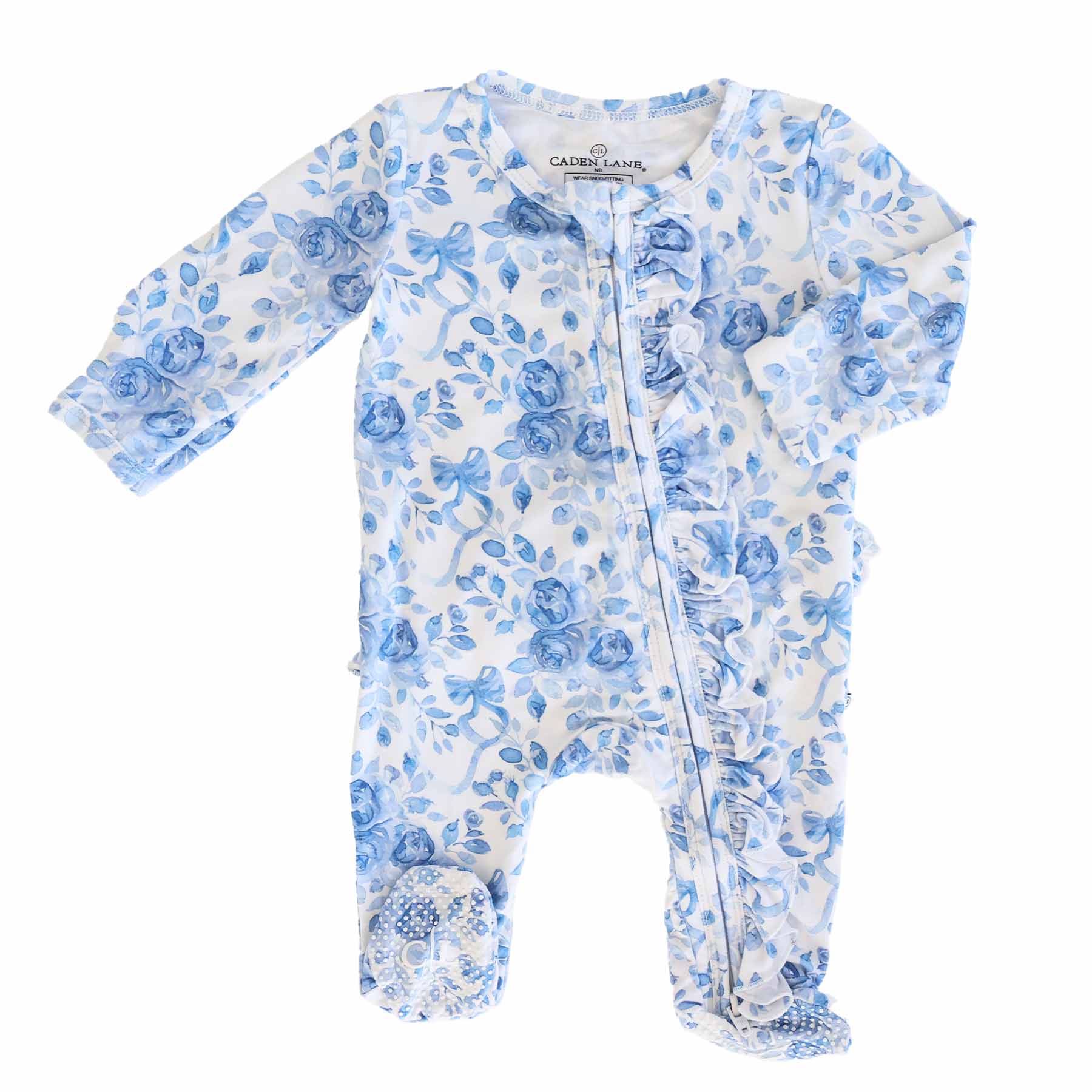 Betsy's Blooms Ruffle Zipper Footie - Image 10