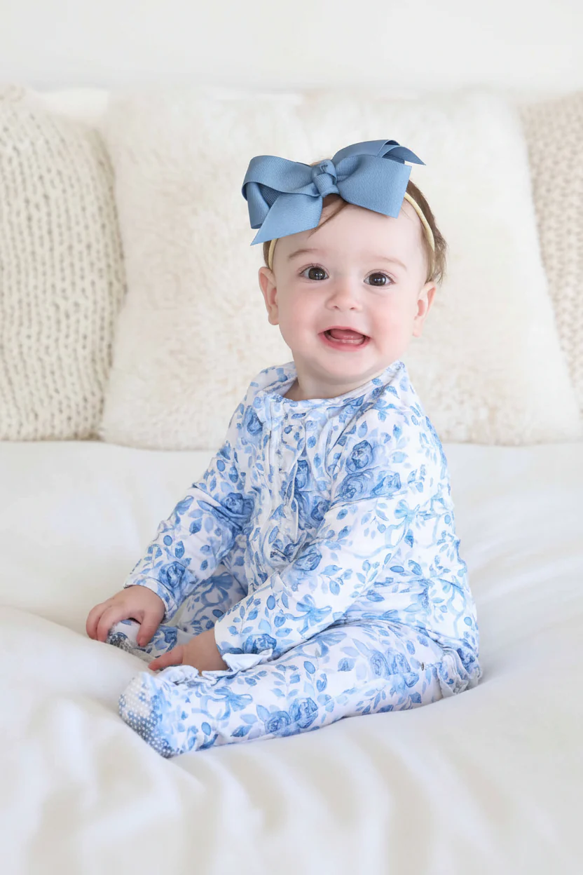 Betsy's Blooms Ruffle Zipper Footie - Image 3