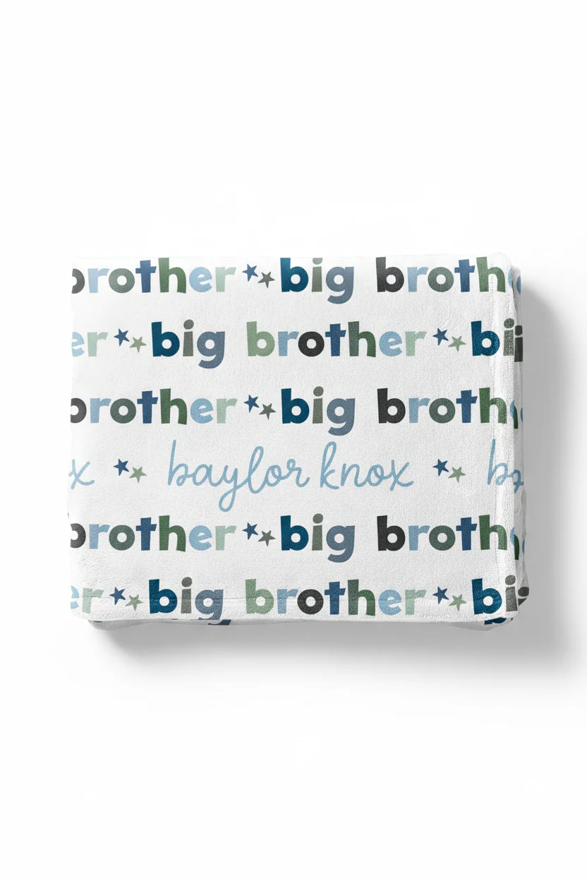 Big Brother Personalized Kids Blanket - Image 2