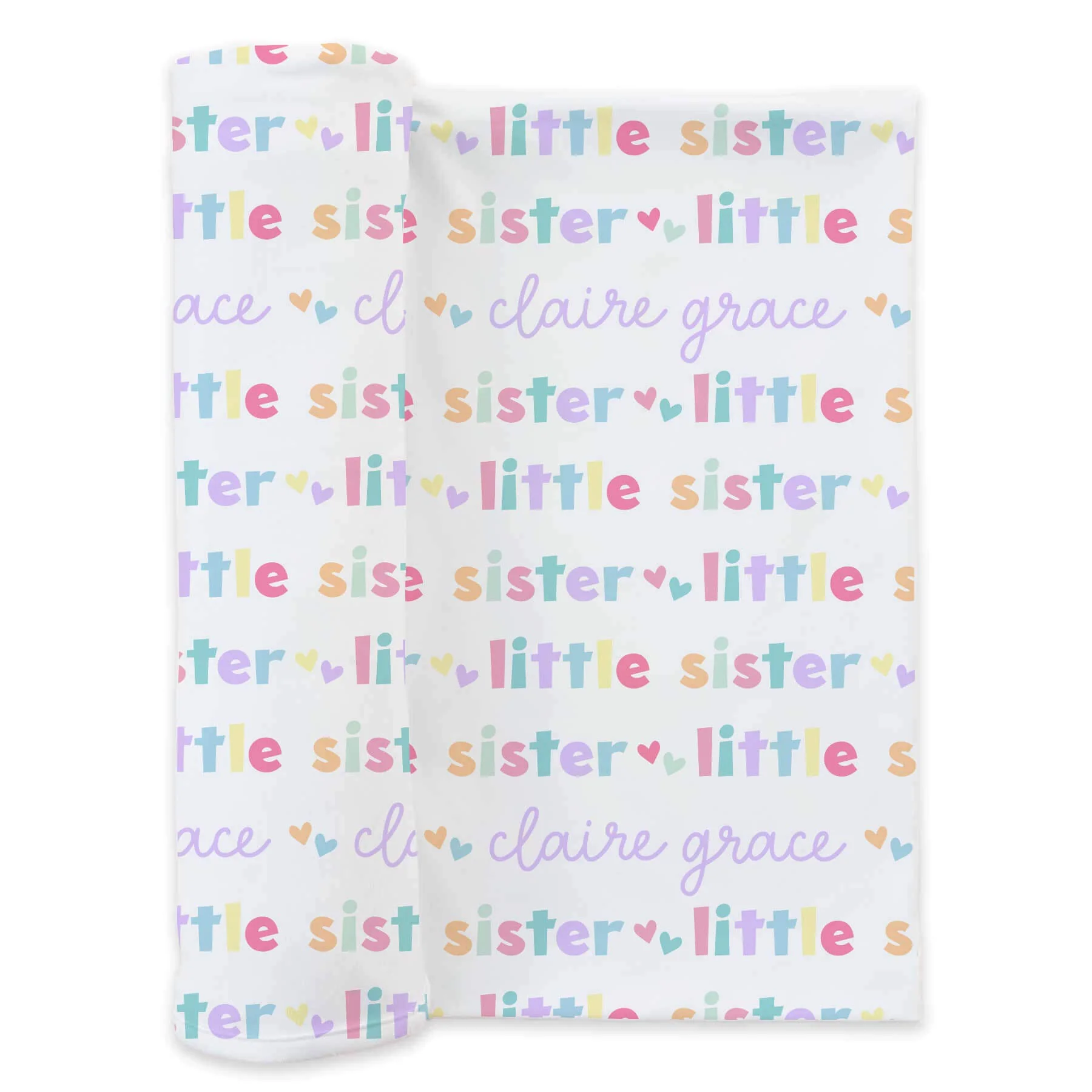 Personalized Swaddle Blanket | Little Sibling - Image 2