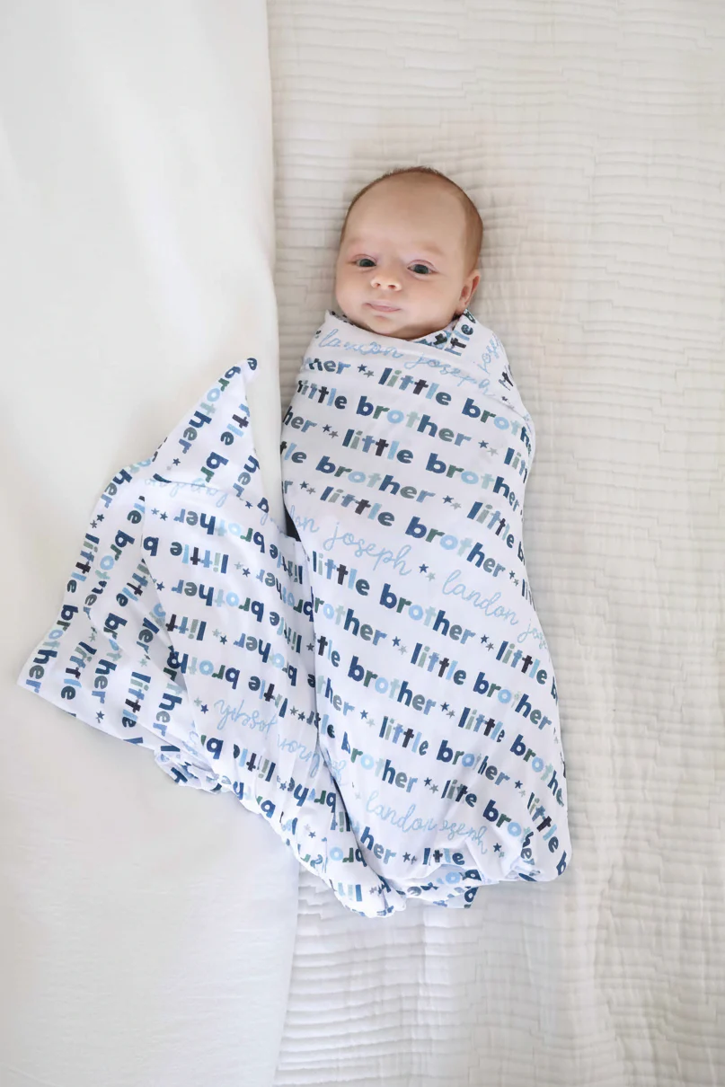 Personalized Swaddle Blanket | Little Sibling - Image 6