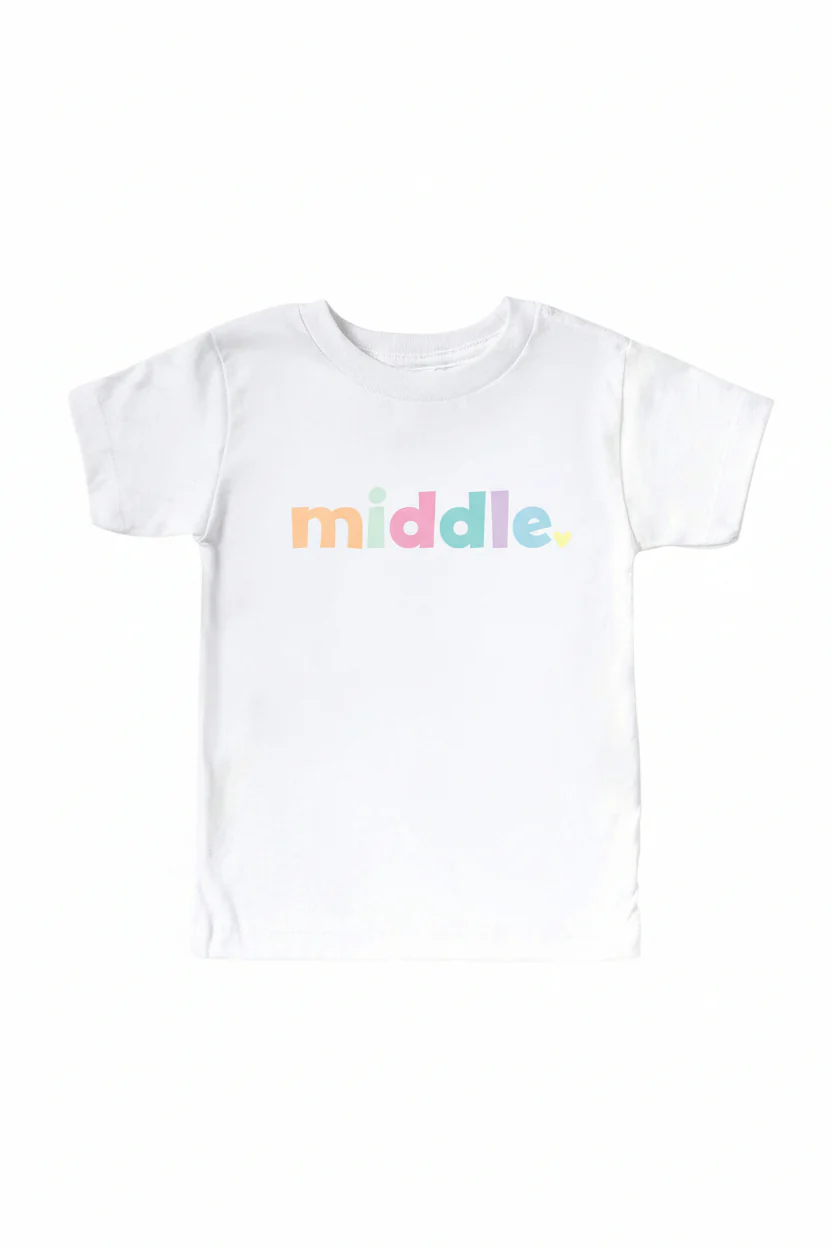 Big, Middle, Little Graphic Tee | White - Image 3