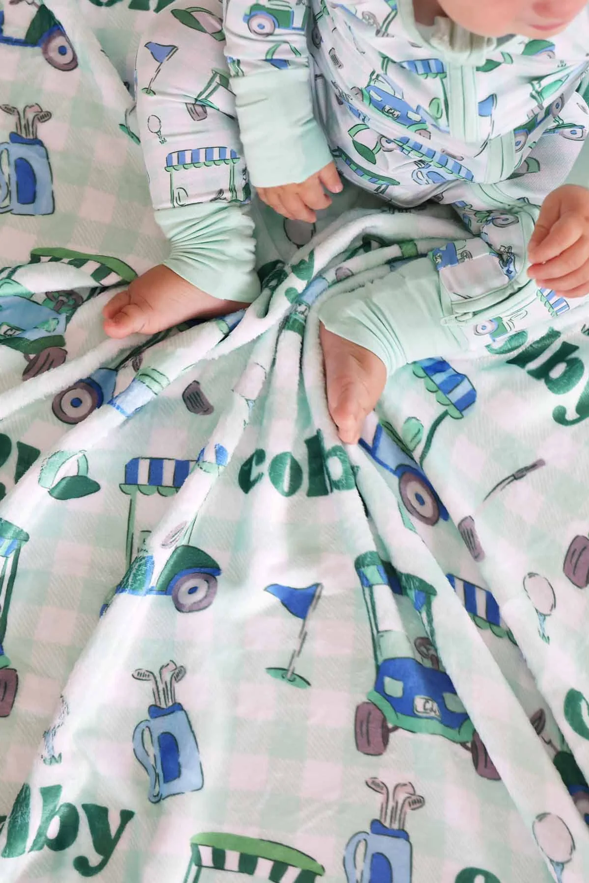 Birdie Babes Personalized Kids Blanket | Green - Image 6