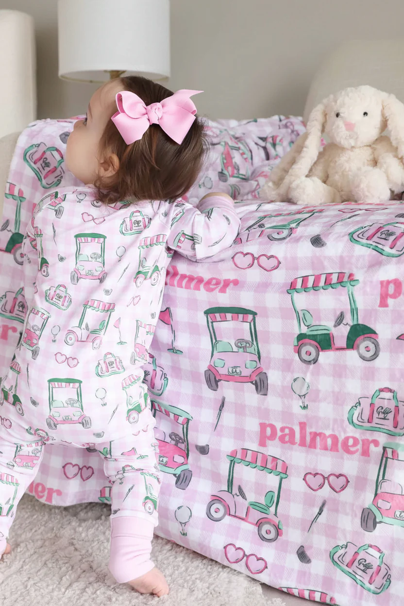 Birdie Babes Personalized Kids Blanket | Pink - Image 2