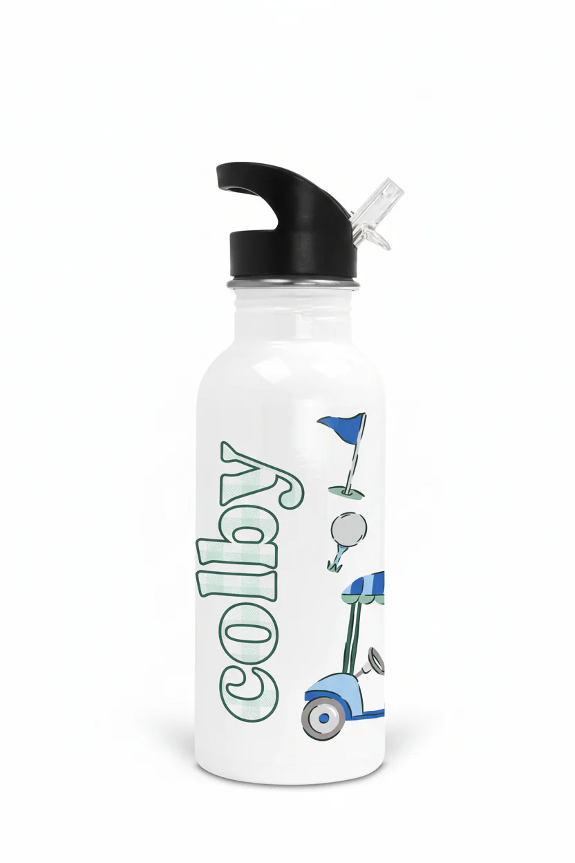 Birdie Babes Personalized Kids Water Bottle | Green