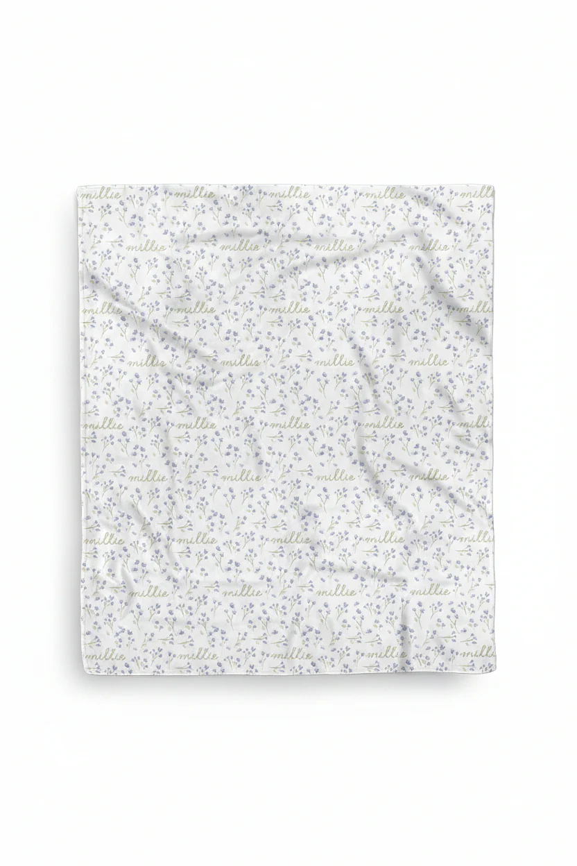Blake's Blooms Personalized Kids Blanket - Image 3