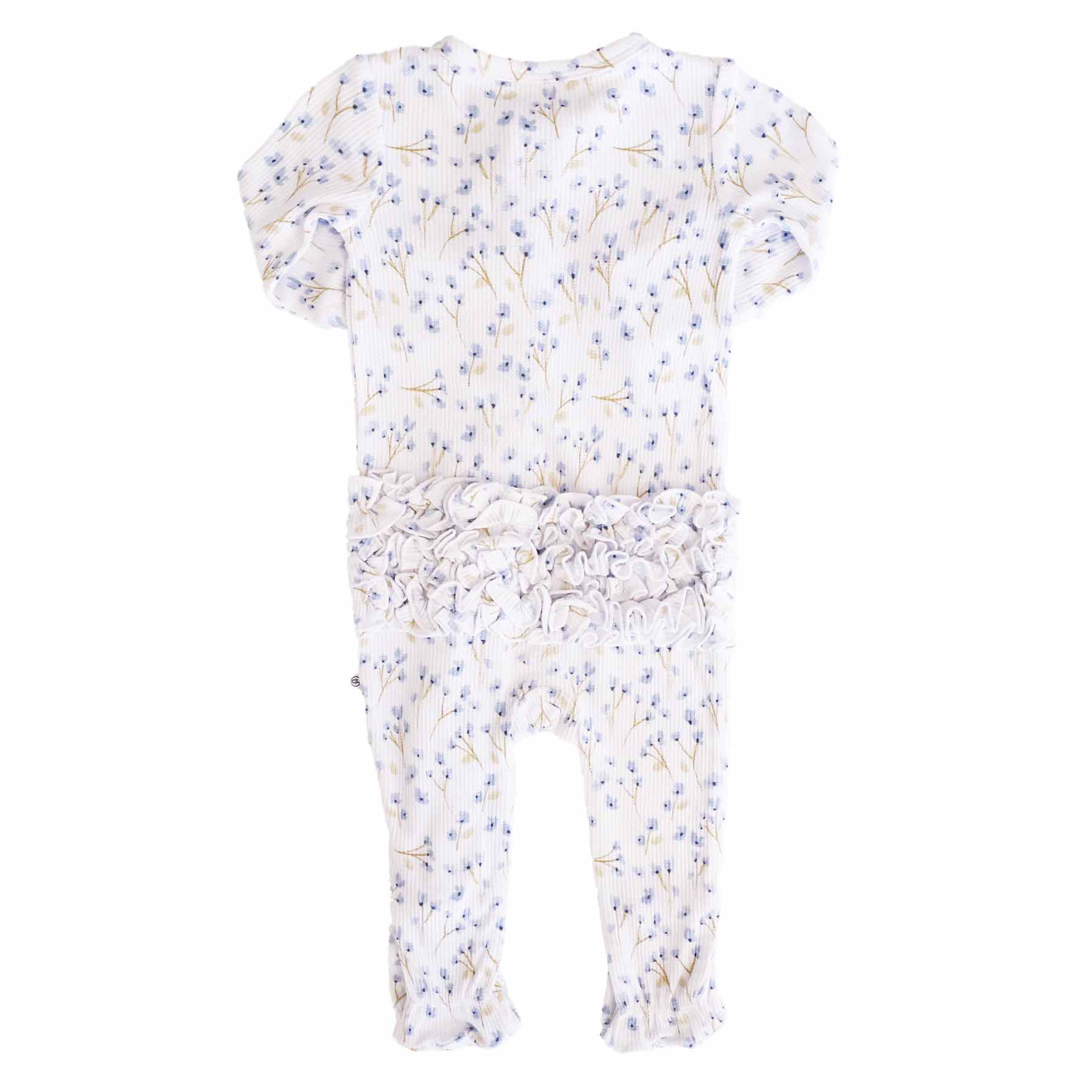 Blake's Blooms Bamboo Waffle Ruffle Zipper Footie - Image 5