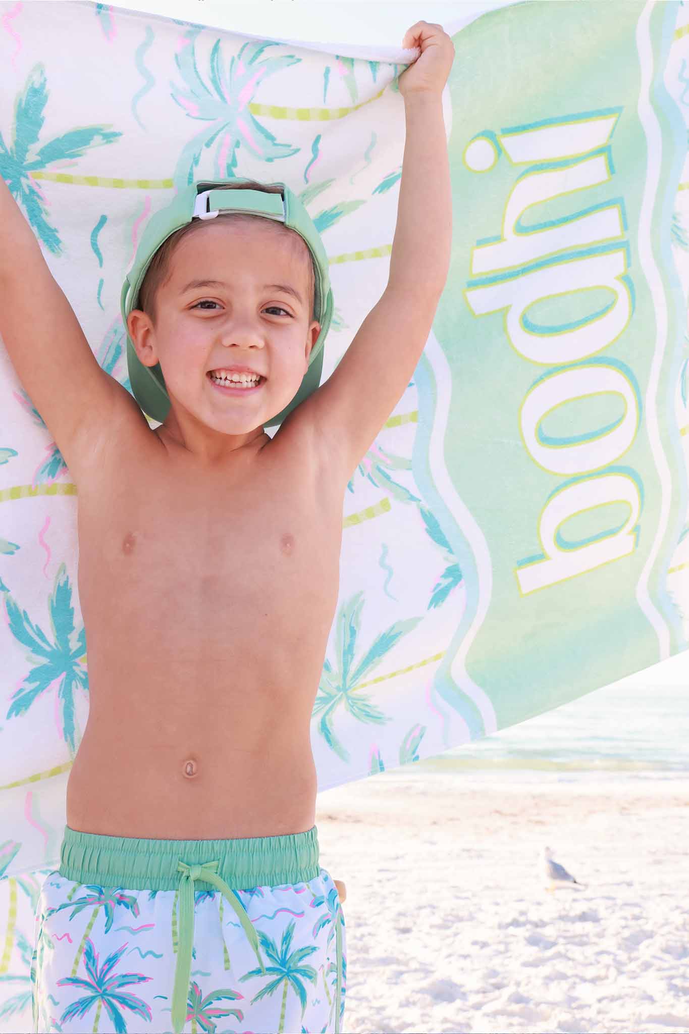 Blue Lagoon Personalized Kids Beach Towel - Image 4