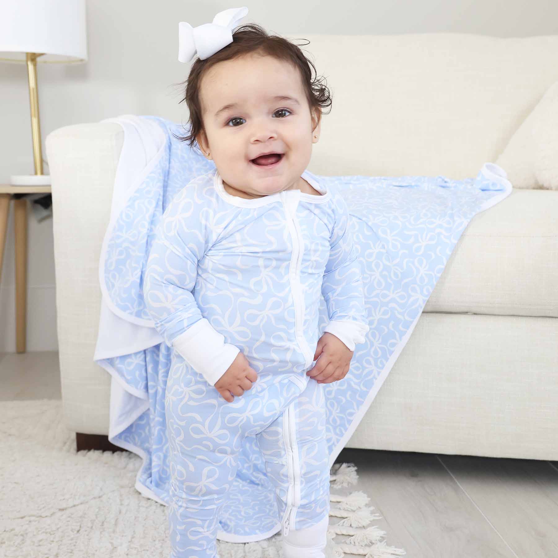 Blue-tiful Bows Convertible Zip Romper - Image 10