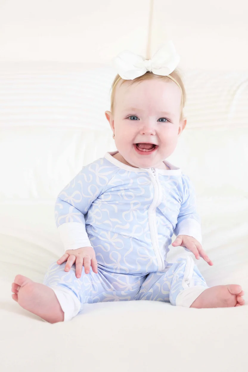 Blue-tiful Bows Convertible Zip Romper - Image 12