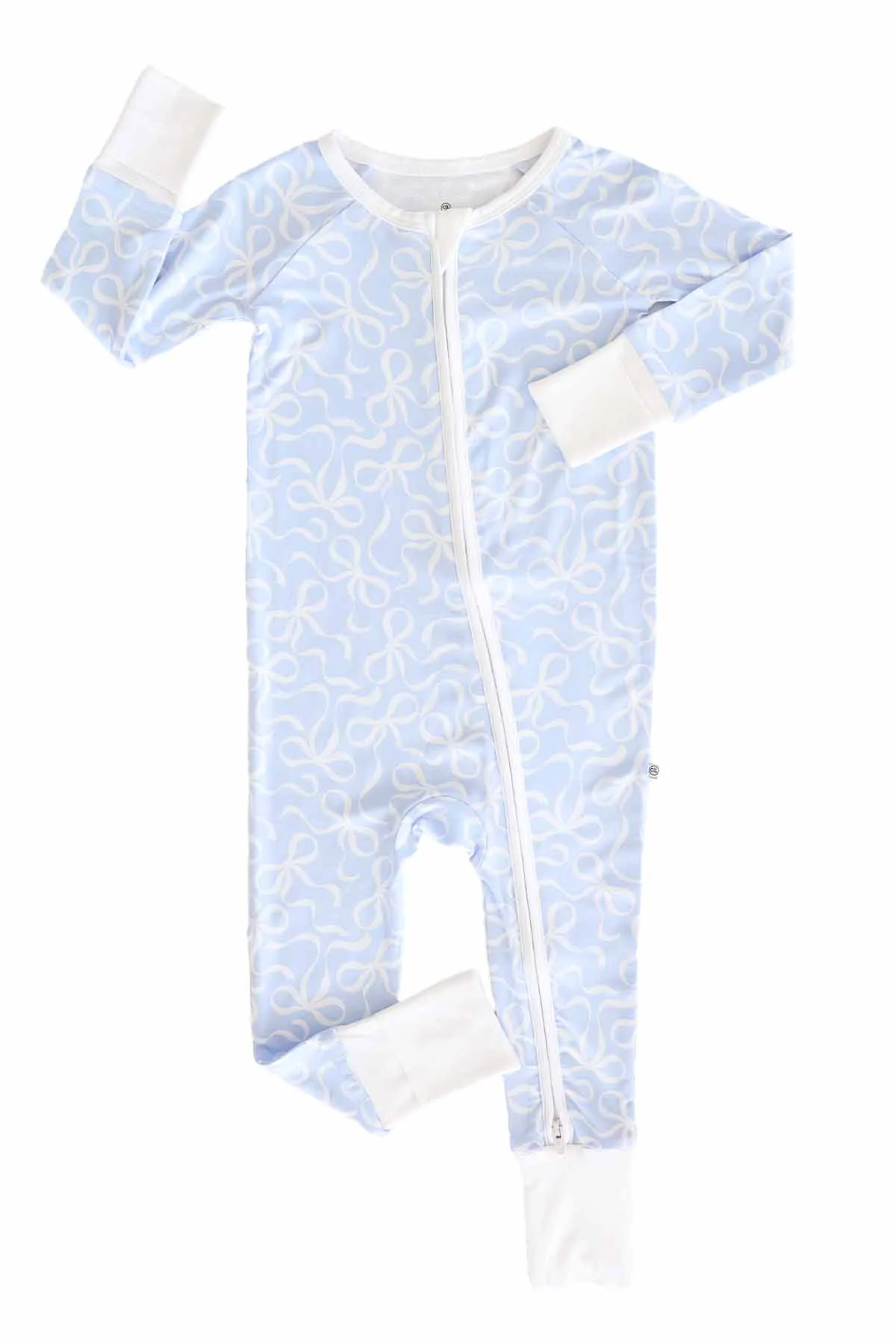 Blue-tiful Bows Convertible Zip Romper - Image 2
