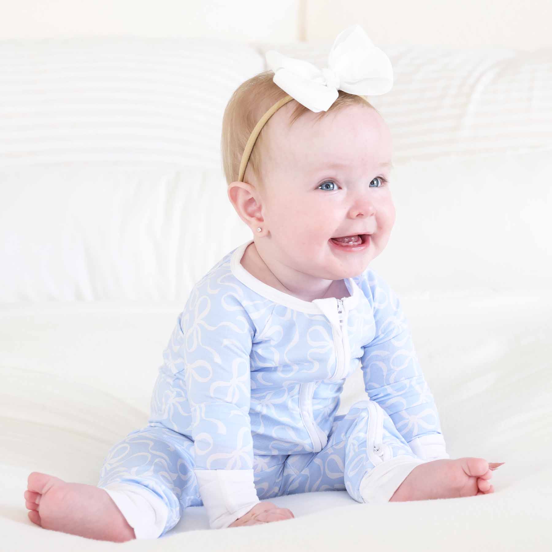 Blue-tiful Bows Convertible Zip Romper - Image 9