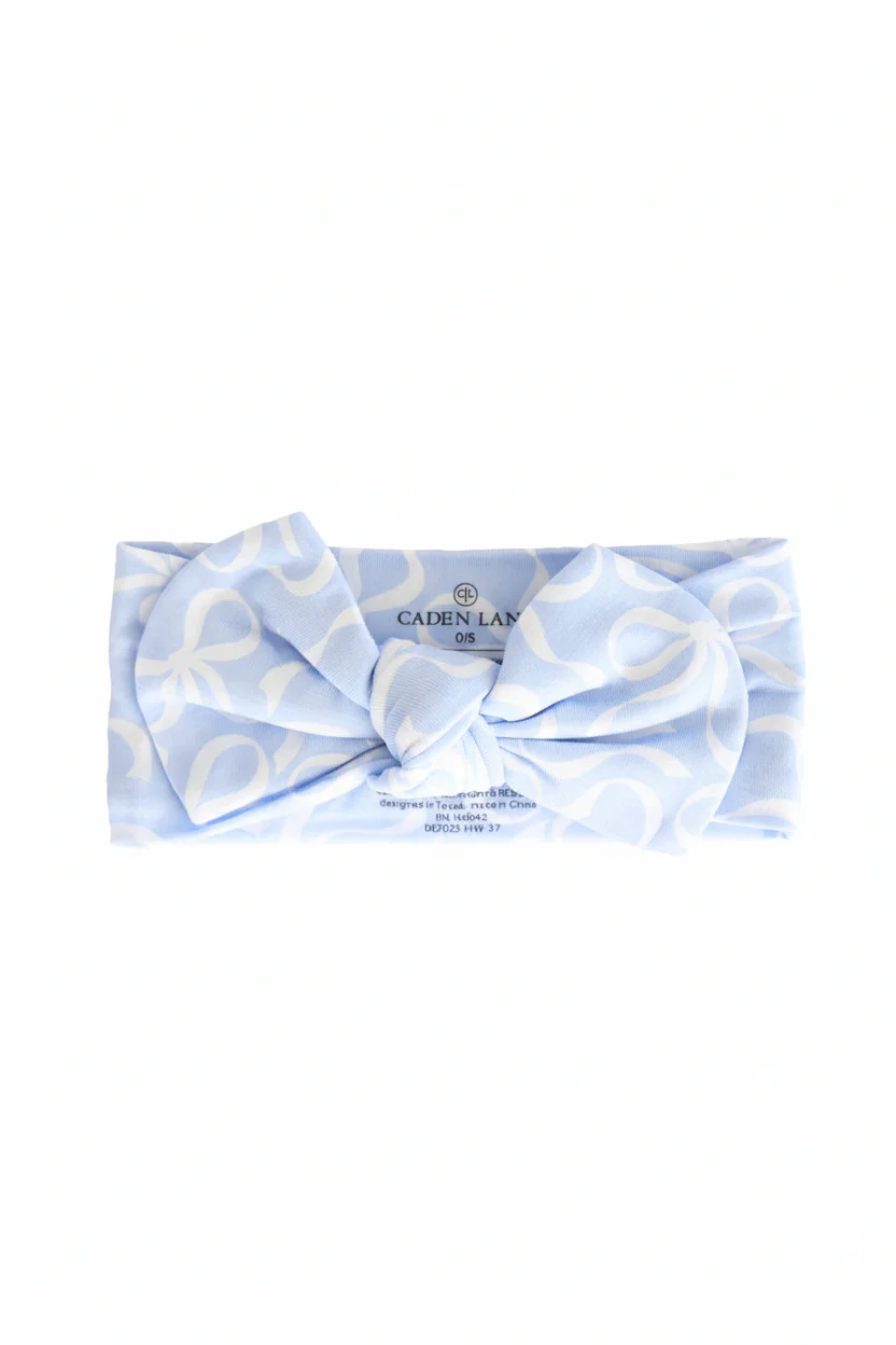 Blue-tiful Bows Knit Large Bow Headwrap