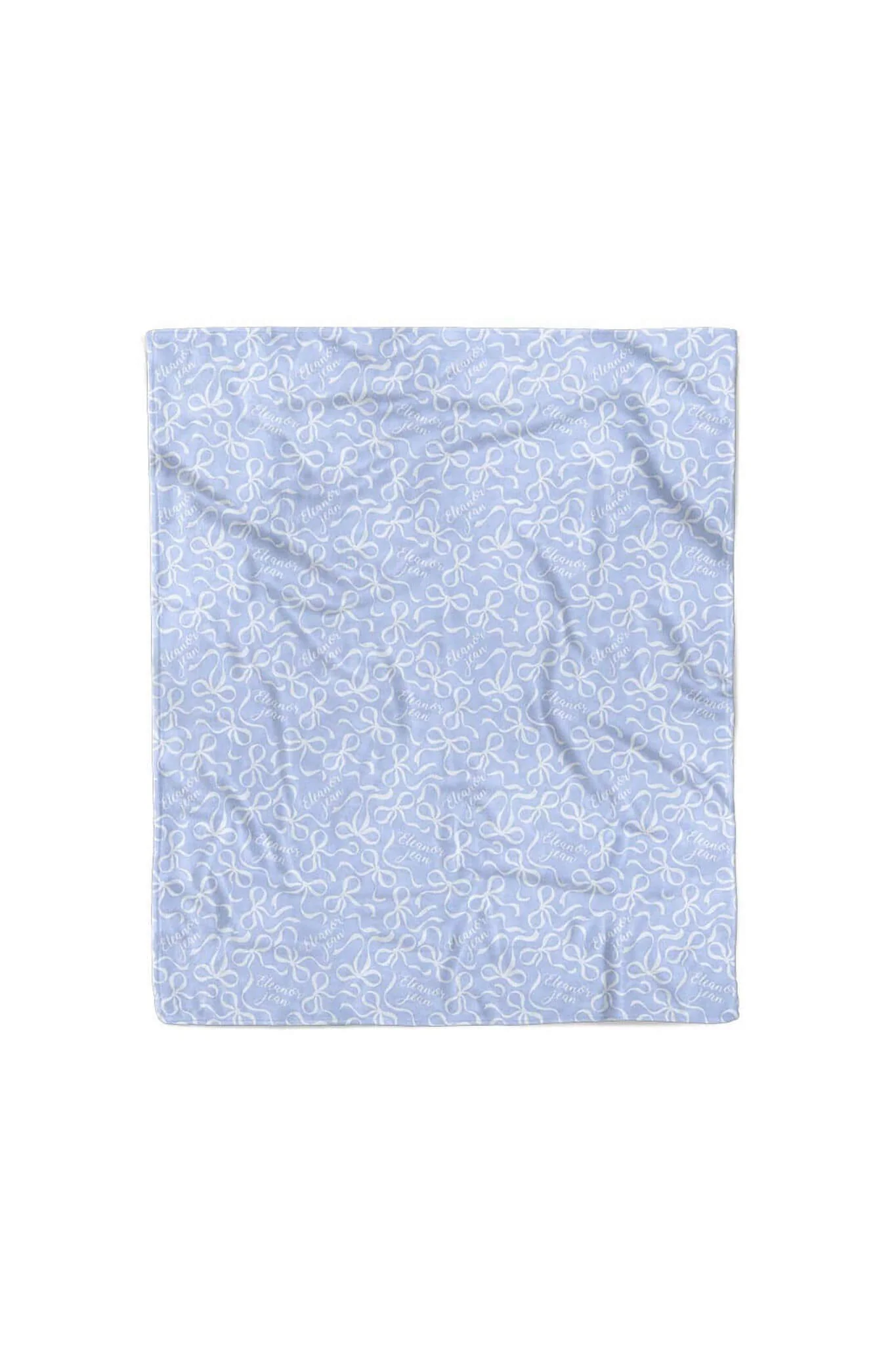 Blue-tiful Bows Personalized Kids Blanket - Image 4