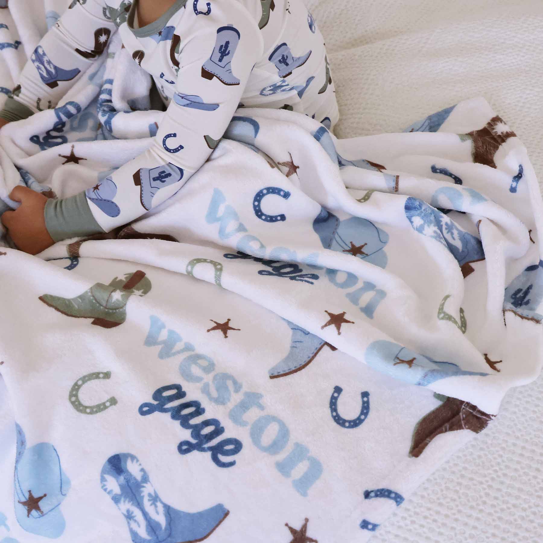 Boot Scootin' Personalized Kids Blanket - Image 4